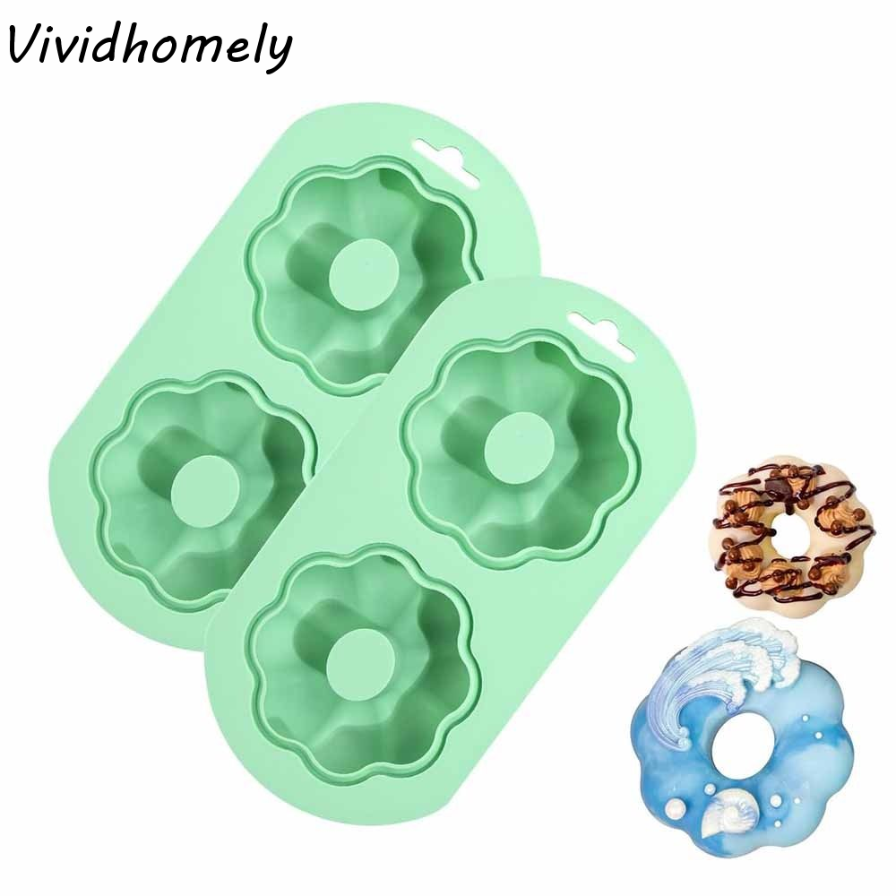 Donut Mold Silicone - Easy to Demold 2-Cavity Doughnut Baking
