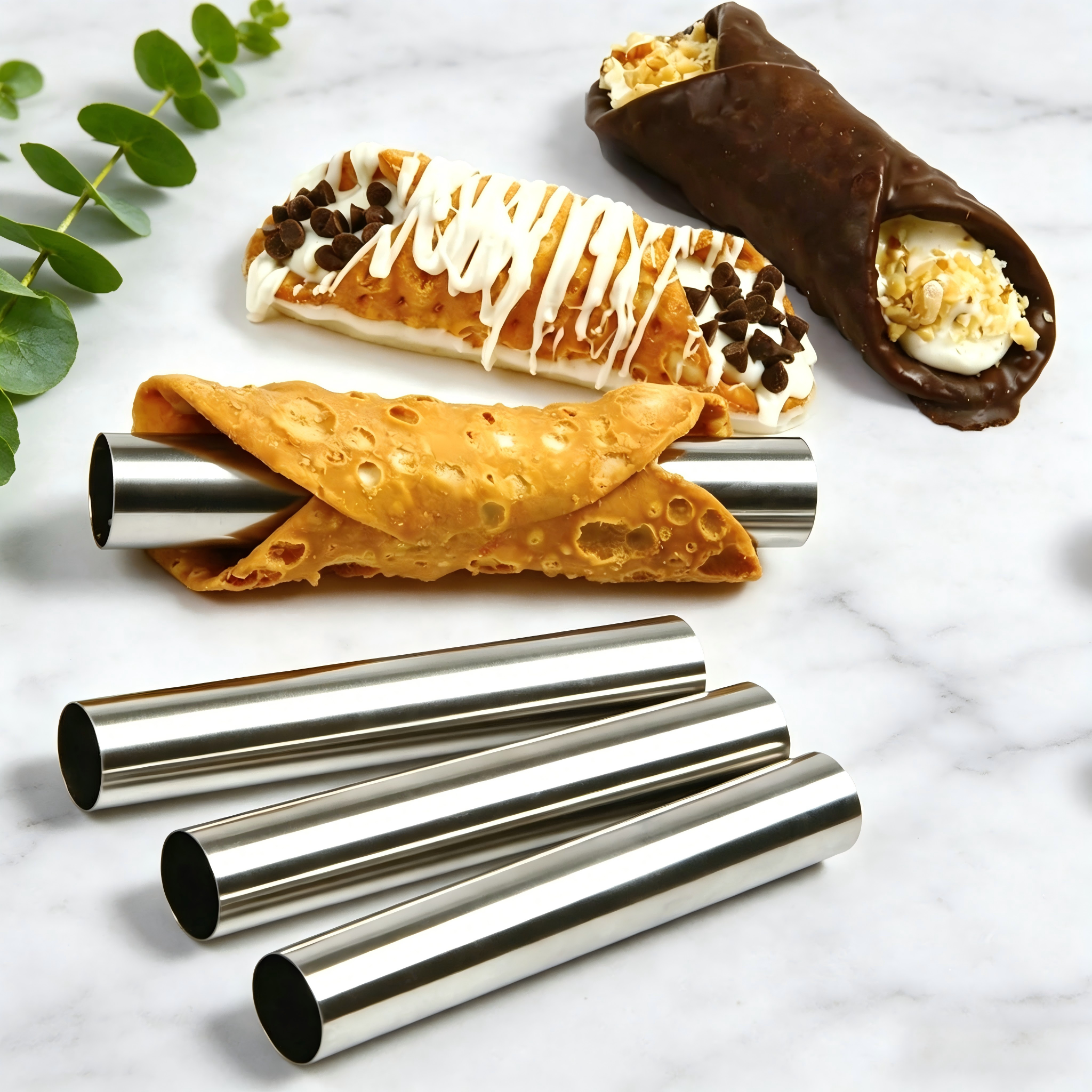 Danish Pancake Pan - Cannoli Tubes Set, 10/20Pcs Food Grade