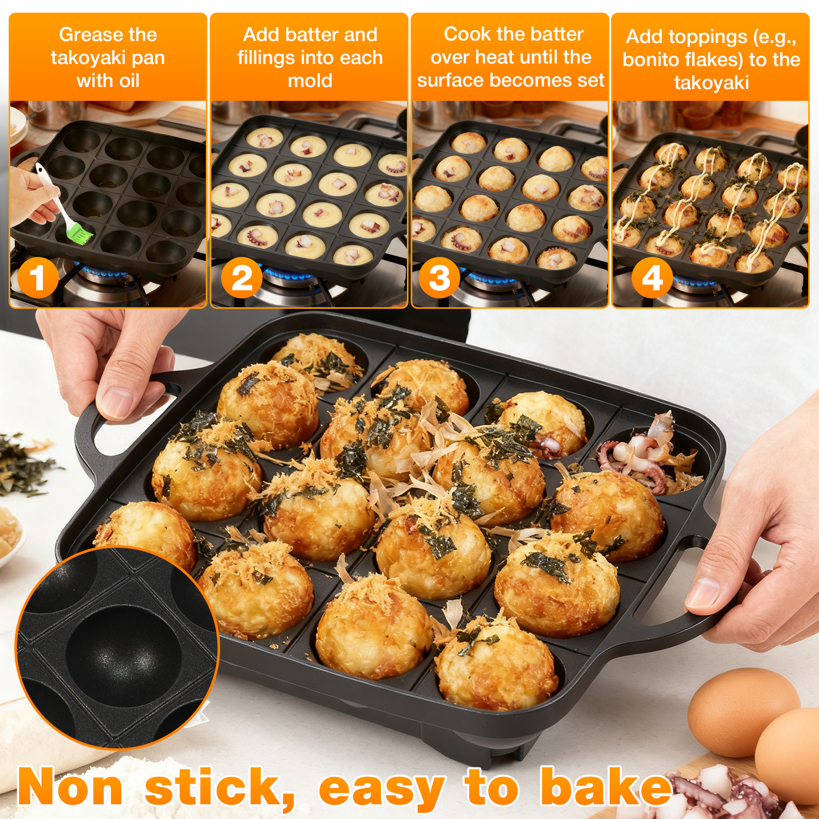 Takoyaki Pan Nonstick Japanese - Takoyaki Grill Plate recensione e prezzo