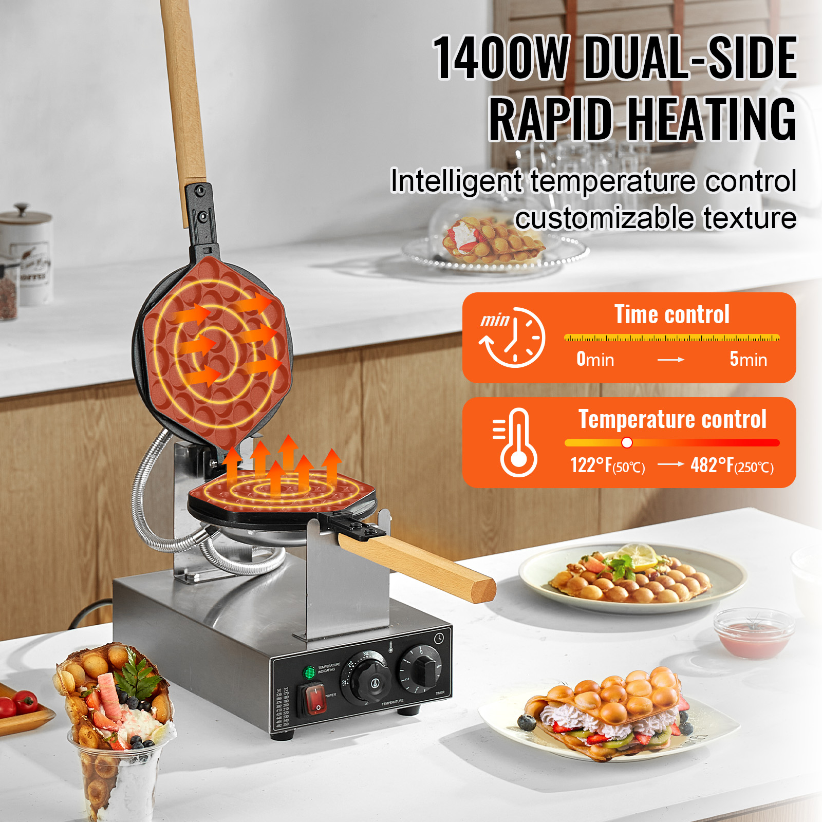 HomeWise Commercial Egg Bubble - Egg Waffle Pan recensione e prezzo
