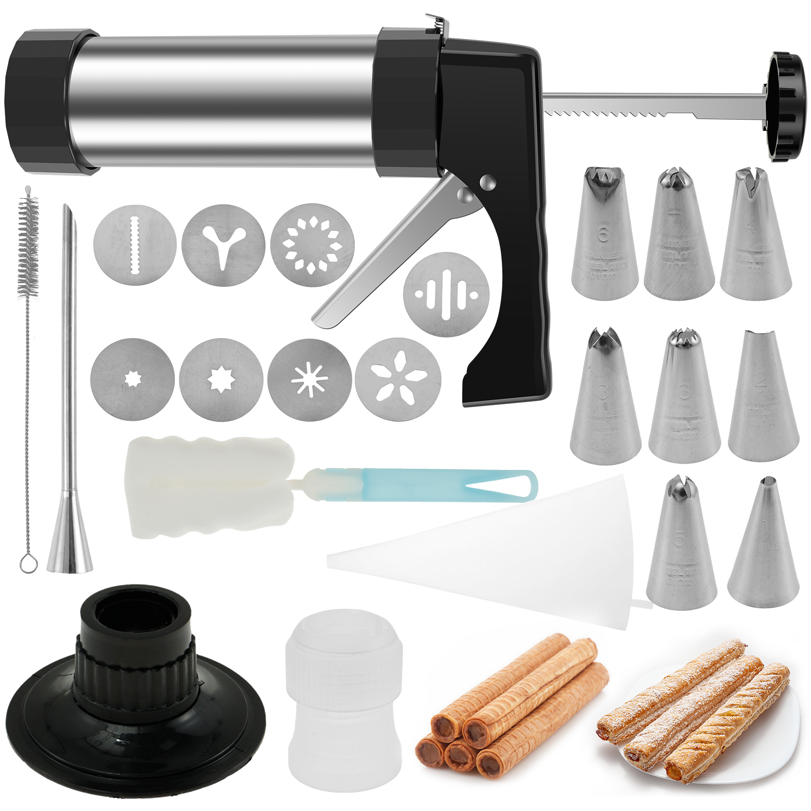 Stainless Steel Cookie Gun Chu - Churros Maker Gun recensione e prezzo