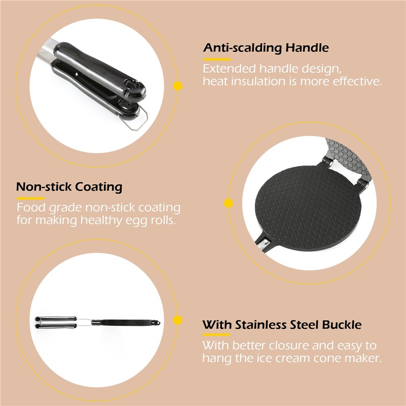 22cm Non-Stick Egg Roll Waffle - Egg Waffle Pan recensione e prezzo