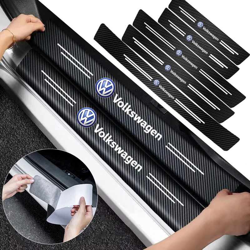 New Car Door Sill Plate Sticke - Crepe Pan Carbon recensione e prezzo