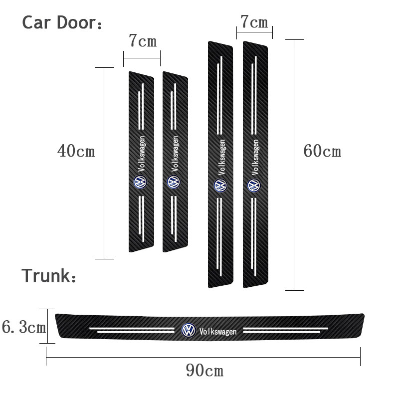 New Car Door Sill Plate Sticke - Crepe Pan Carbon recensione e prezzo