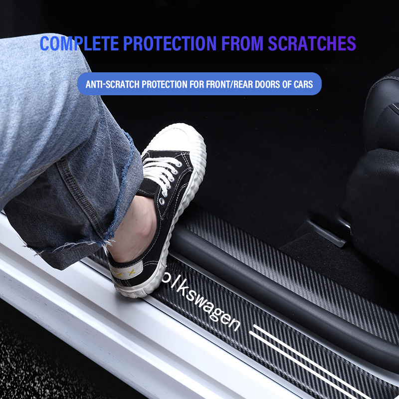 New Car Door Sill Plate Sticke - Crepe Pan Carbon recensione e prezzo